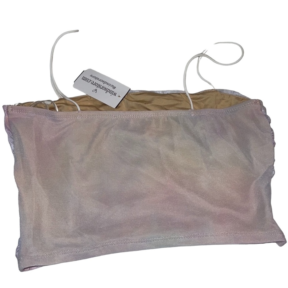 NEW crop top size S fully lined 95% poly 5% spandex. Item#156A - Picture 2 of 3